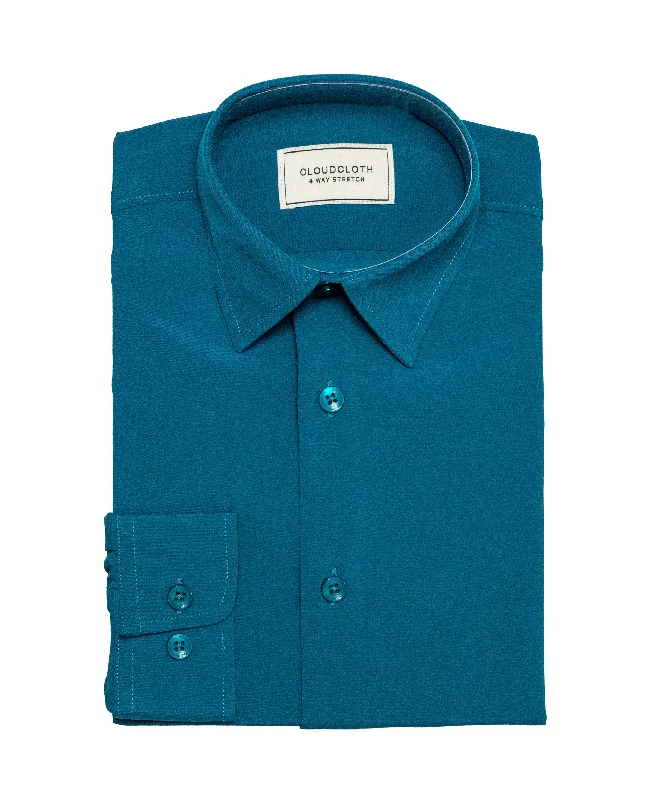 MSH9801 Emerald- 4Way Stretch Shirt. Available in 17 Colors! Elegant Men's Cashmere