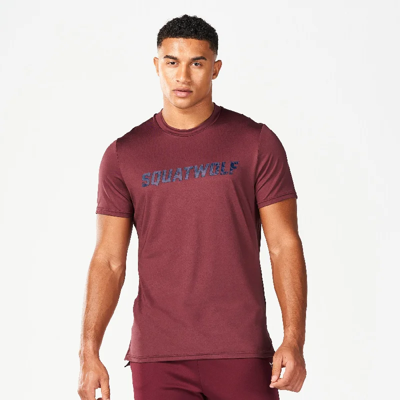 Core Aerotech Muscle Tee - Burgundy Elegant Men's Cashmere