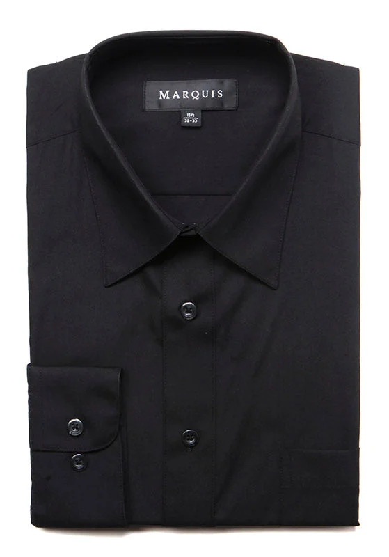 Marquis 009 Dress Shirt Regular Fit Black Casual Men's Japanese 