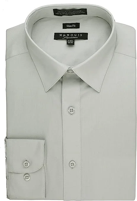 Marquis 009SL Dress Shirt Slim Fit Silver Tough Men's Military