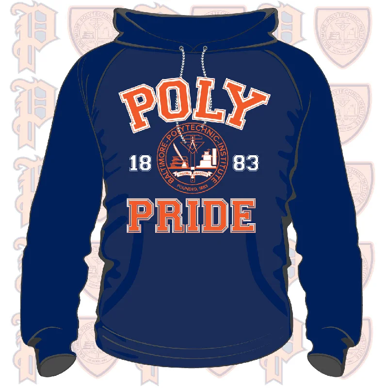 Baltimore Polytechnic Institute | POLY PRIDE Navy Unisex Hoodie - LN - Practical Men's Multi