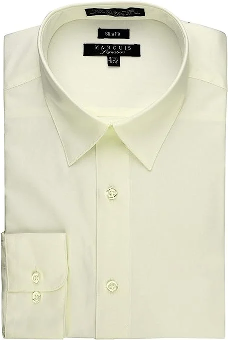 Marquis 009SL Dress Shirt Slim Fit Ecru Vacation