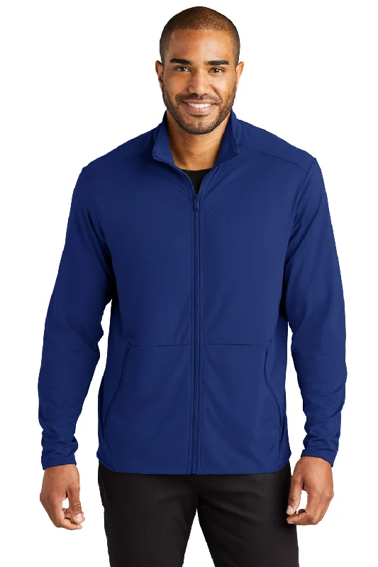 Port Authority Mens Accord Stretch Fleece Moisture Wicking Full Zip Jacket - Royal Blue Traditional Men's Country