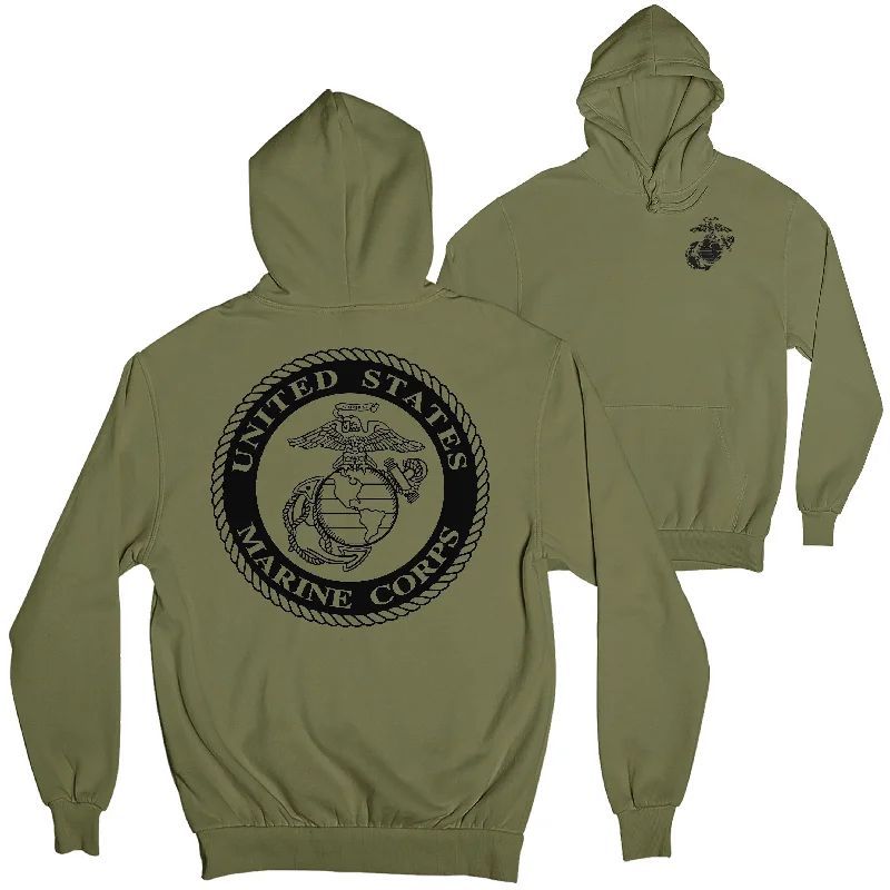 Marine Large Seal 2-Sided Hoodie Masculine Men's 