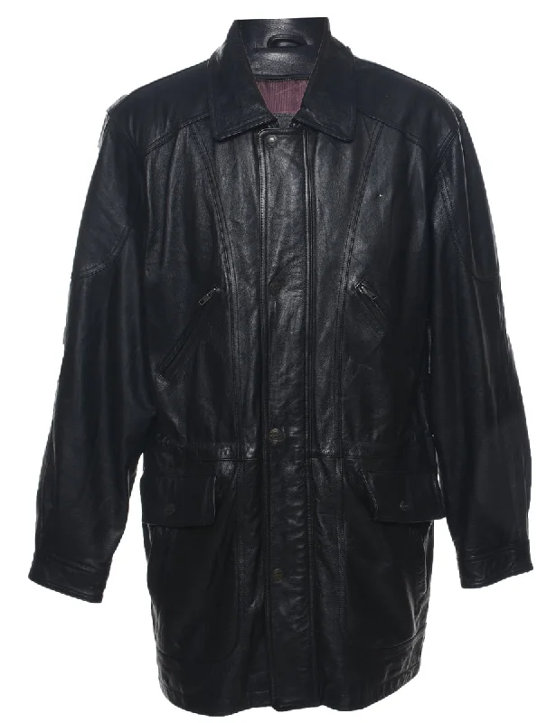 Wilson Leather Jacket - L Sophisticated Men's French