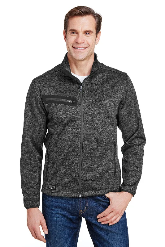 Dri Duck Mens Atlas Sweater Fleece Wind & Water Resistant Full Zip Jacket - Charcoal Grey - Closeout Casual Men's Japanese 