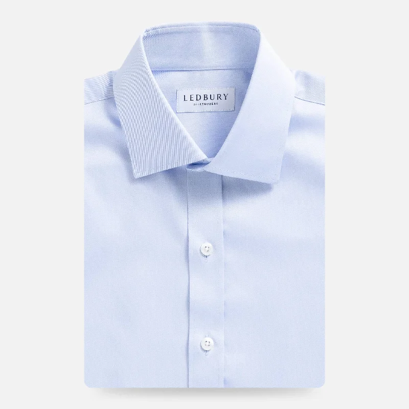 The Light Blue Sanders Non Iron Fine Twill Custom Shirt Vacation