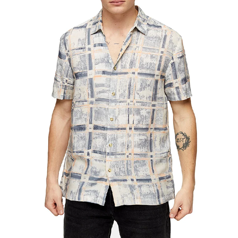 Men's Patterned Dress Shirt,Multi Vacation