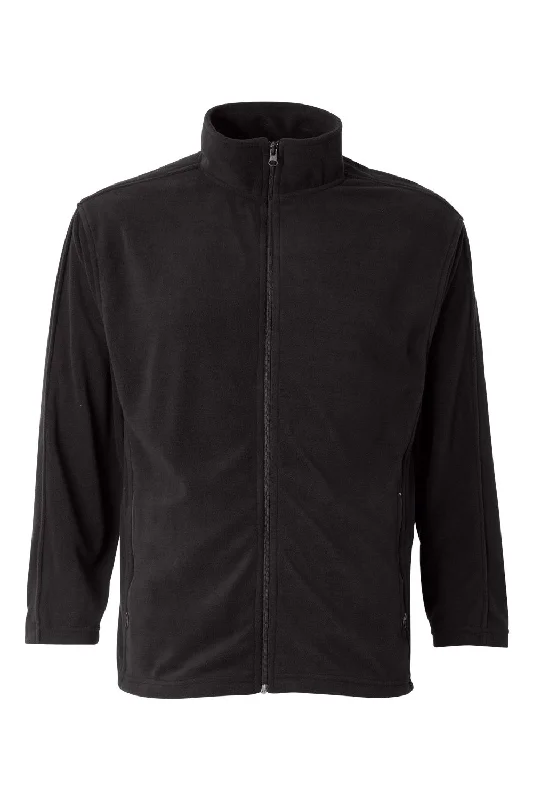 Sierra Pacific Mens Pill Resistant Microfleece Full Zip Jacket - Onyx Black Sophisticated Men's French