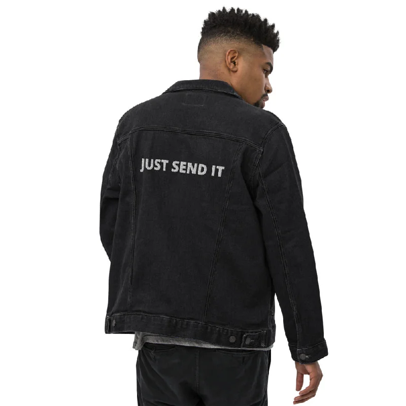 Just Send It Unisex Denim Jacket Sophisticated Men's 