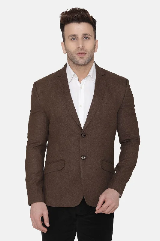 Wool Brown Blazer Organic