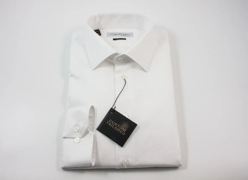 CHRISTIAN PAUL by sidonio's CONTEMPORARY FIT WHITE DRESS SHIRT Dapper Men's 1920S