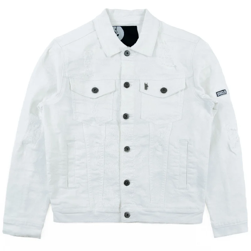 M1079 Moreli Denim Jacket - White Modern Men's 