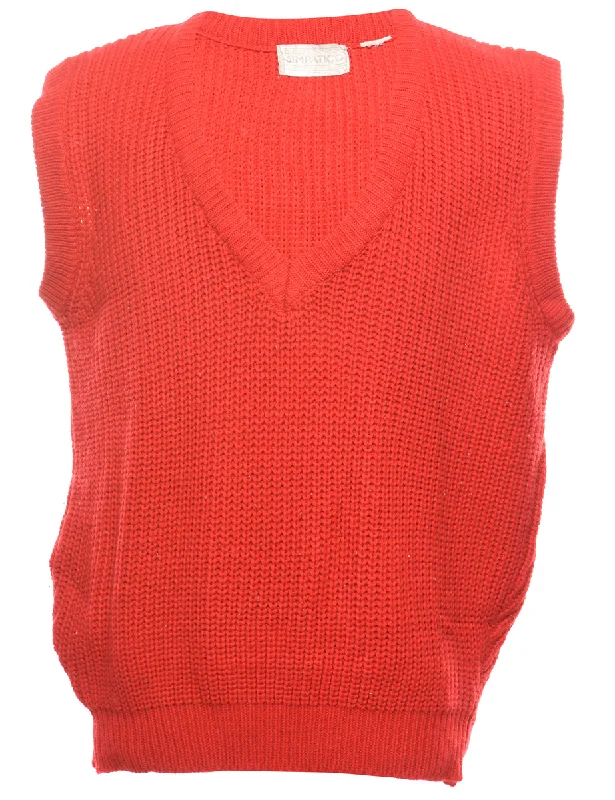 Red Vest - L Hip Men's Retro