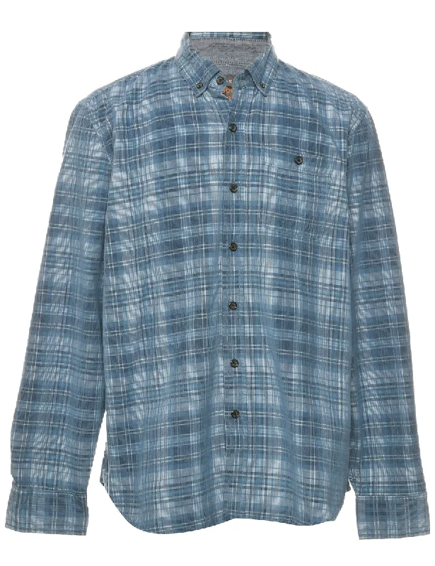 Corduroy Checked Shirt - M Casual Men's Japanese 