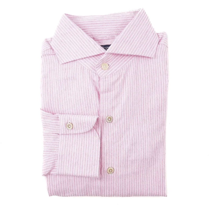 Finamore Riva Cotton and Cashmere Shirt Preppy Men's College