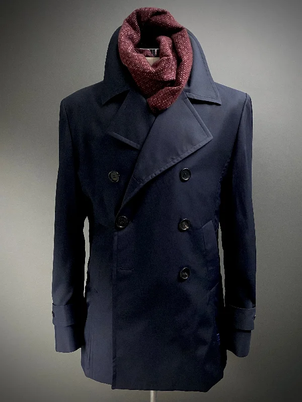 ITALIAN Waterproof Peacoat. NAVY. Sporty Men's Tennis