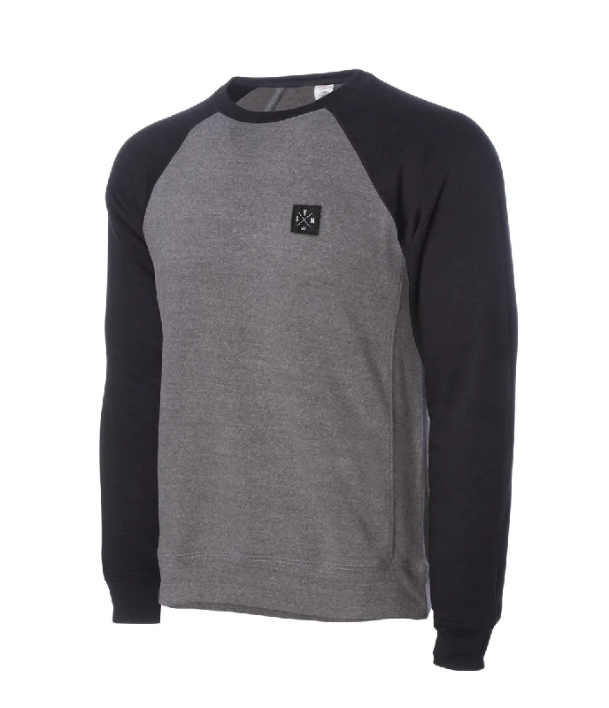 BENCHMARK CREW NECK NICKLE/BLACK Refined Men's European