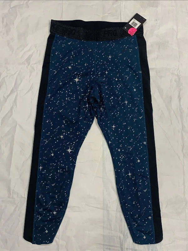 Nike Dri-Fit CQ0146-347 Womens Midnight Turquoise Polyester Leggings Size 1X R74 Vacation