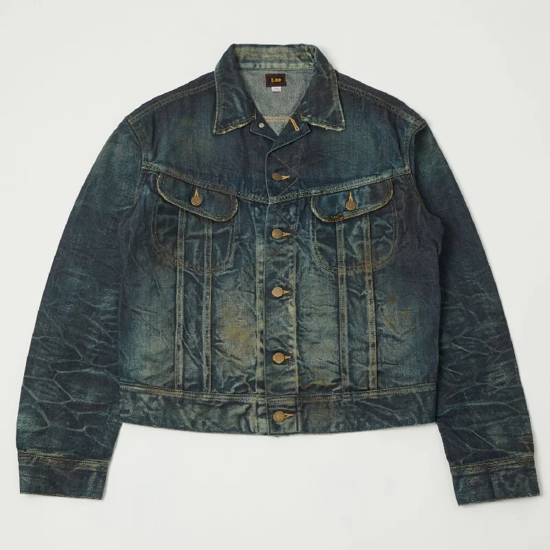 Lee Archives 1946 'Riders' 101J Denim Jacket - Heavy Wash Monochromatic Office Style