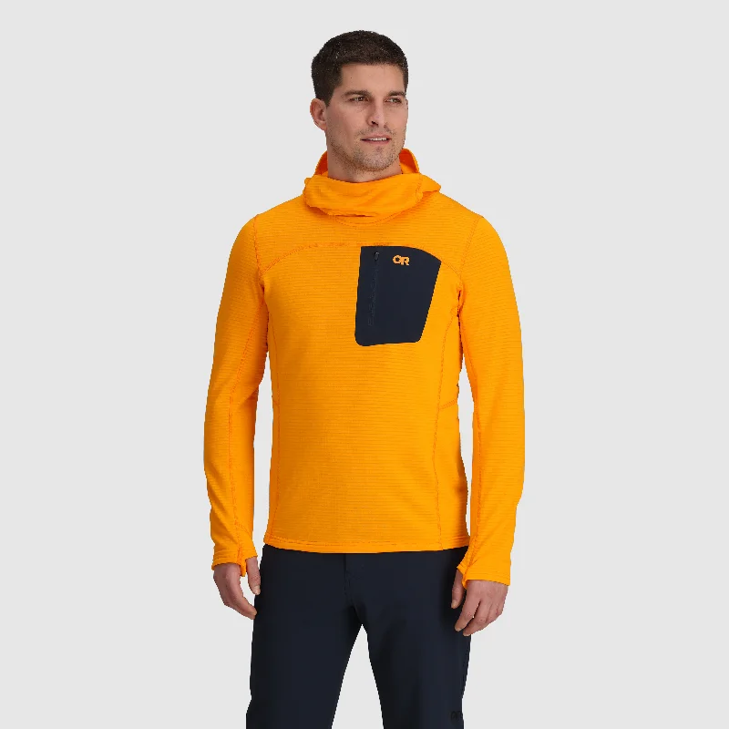 Men's Vigor Grid Fleece Pullover Hoodie Streetwear Style