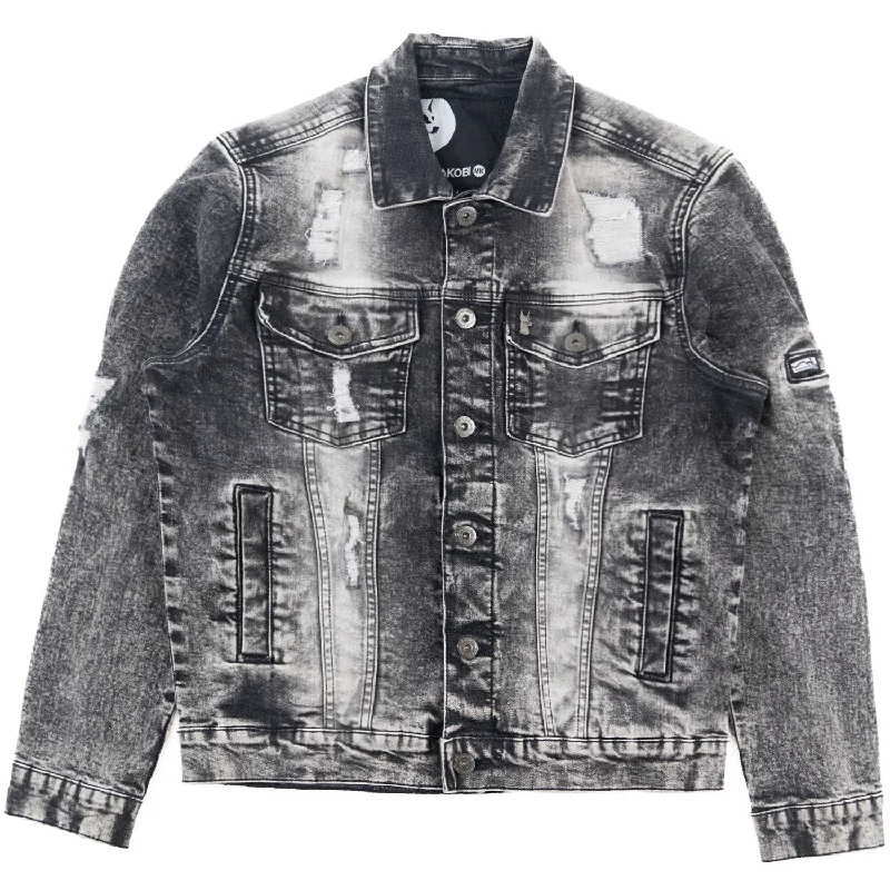 M1079 Moreli Denim Jacket -Black Wash Street