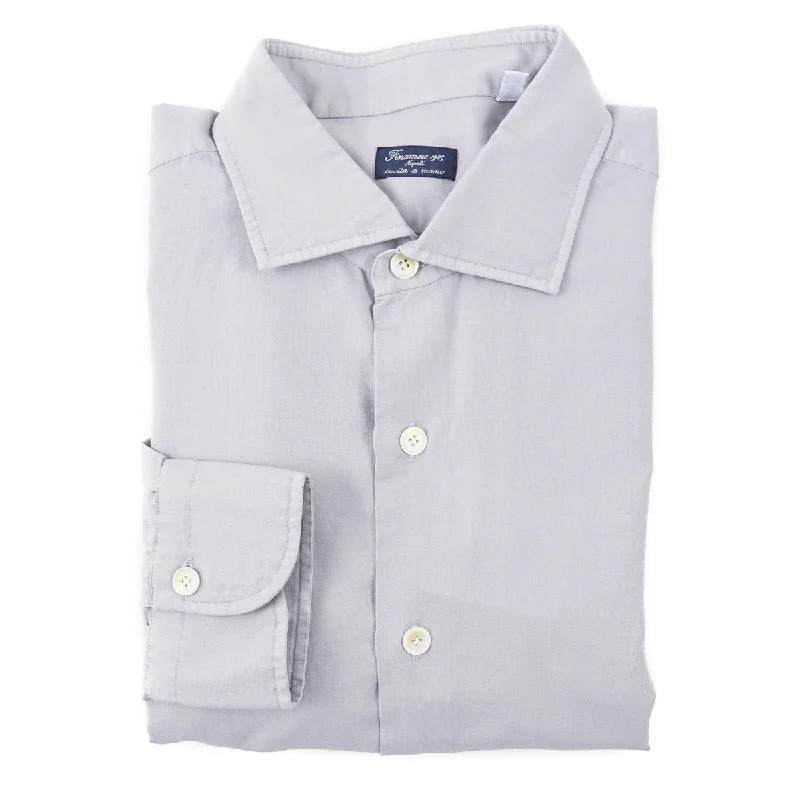 Finamore Riva Cotton and Cashmere Shirt Trendy Men's Bucket