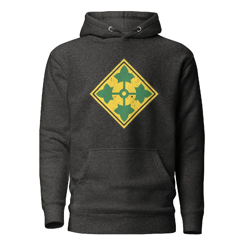 4th Infantry Vintage Hoodie Luxurious Men's High