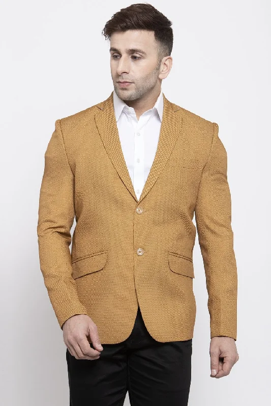 Polyester Cotton Brown Blazer Sporty Men's Tennis