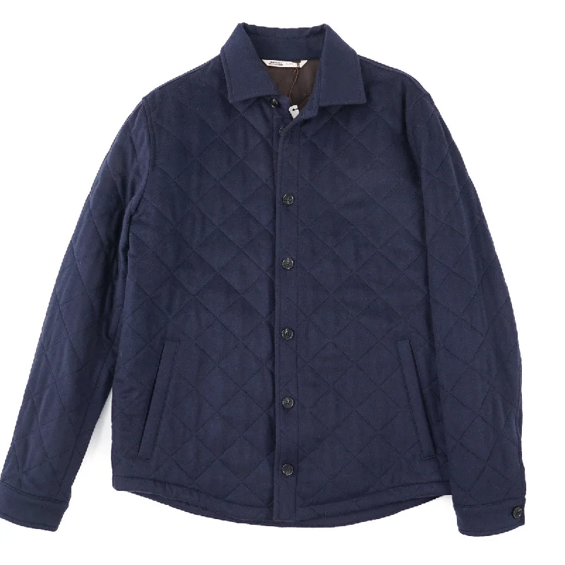 Maurizio Baldassari Quilted Cashmere Overshirt Beach