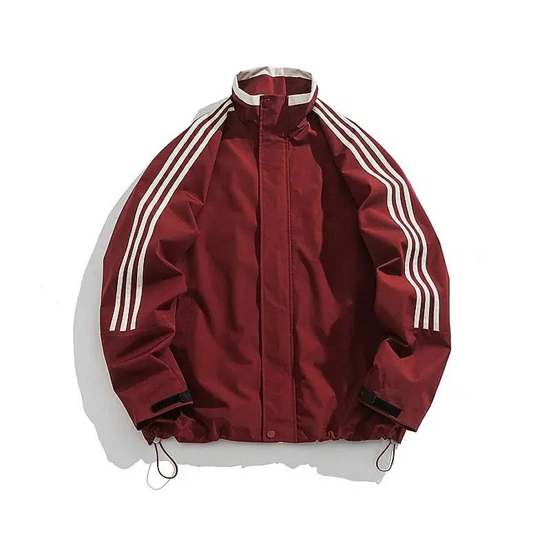 Stylish Athletic Stripe Jacket Modern Men's Tech