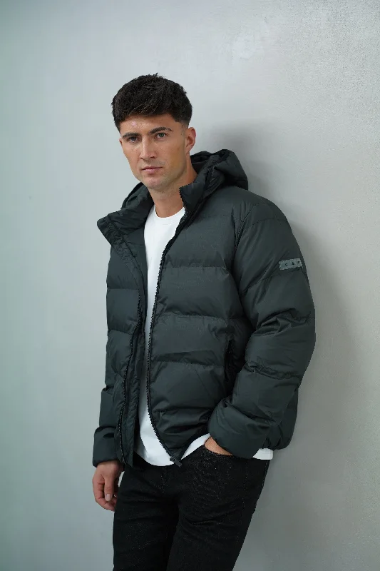 Capo Puffer Jacket - Black Laid