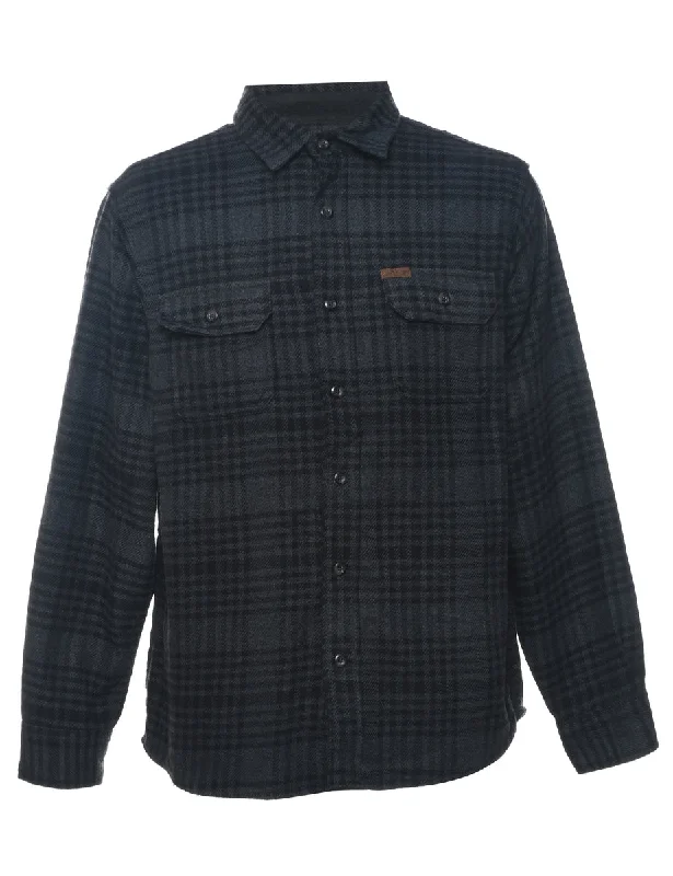 Black & Grey Plaid Checked Shirt - M Dynamic Men's High