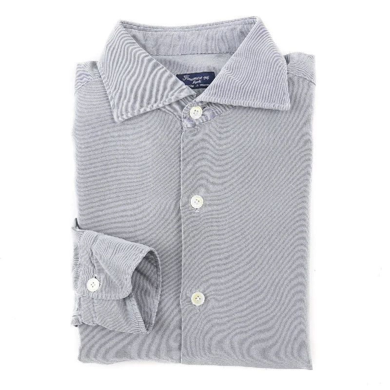 Finamore Riva Silk and Cotton Dress Shirt Bohemian Men's Free