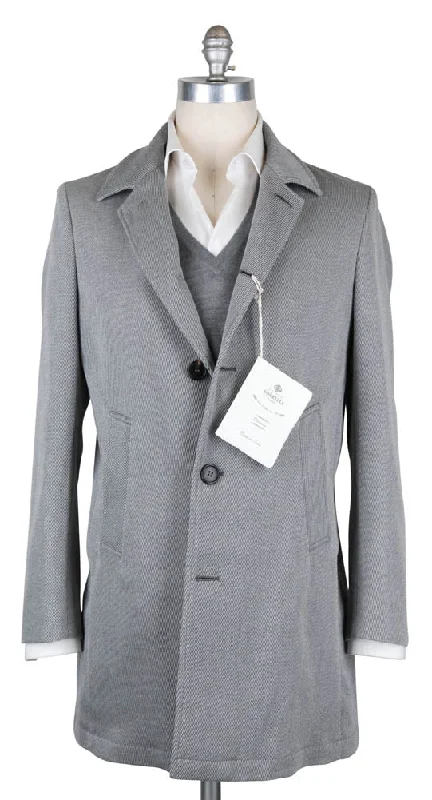 Luigi Borrelli Light Gray Coat - 40 US / 50 EU Bohemian Men's Free