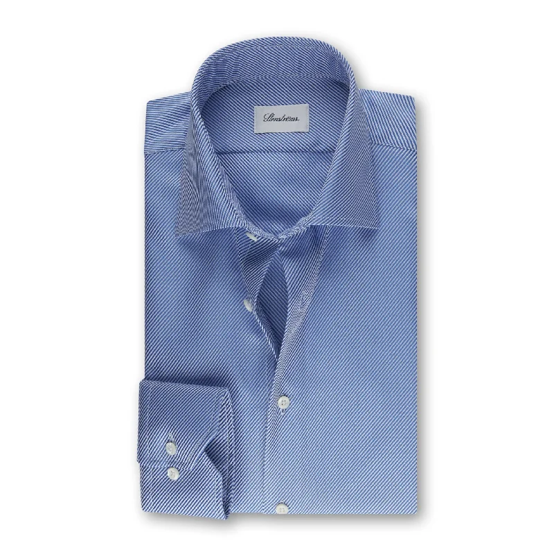 Fitted Body Shirt Textured Blue Art. no: 6027717701112 Classic Men's Pin