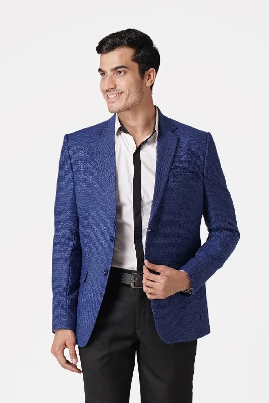 Tweed Blue Blazer Business