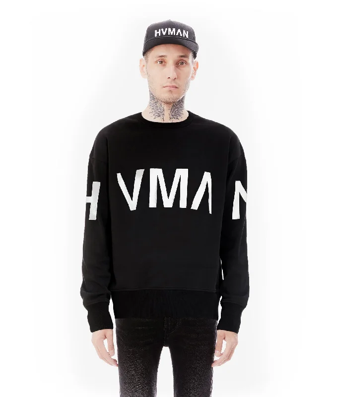 Crew Neck Sweatshirt In Black Beach