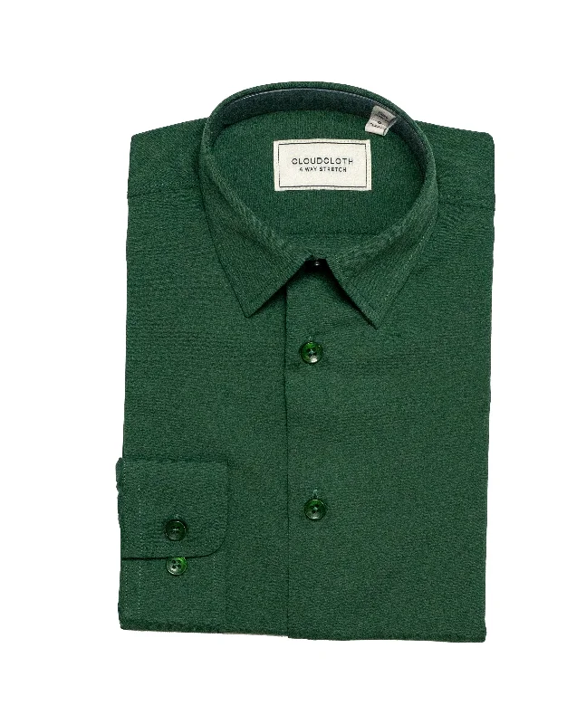 MSH9801 Hunter green- 4Way Stretch Shirt. Available in 17 Colors! Youthful Men's Pop