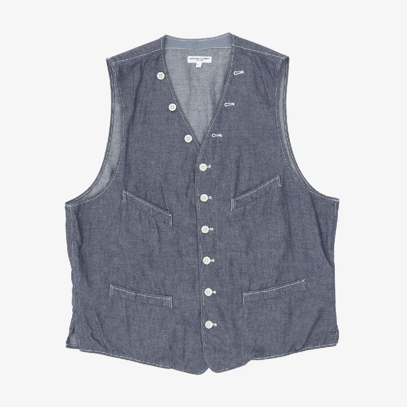 Cotton Waistcoat Sporty Men's Athleisure 