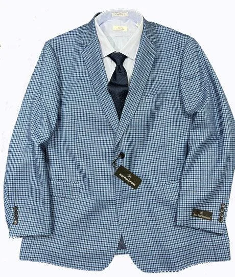 Jean Paul Germain Royal Small Check Sport Coat Sophisticated Men's 