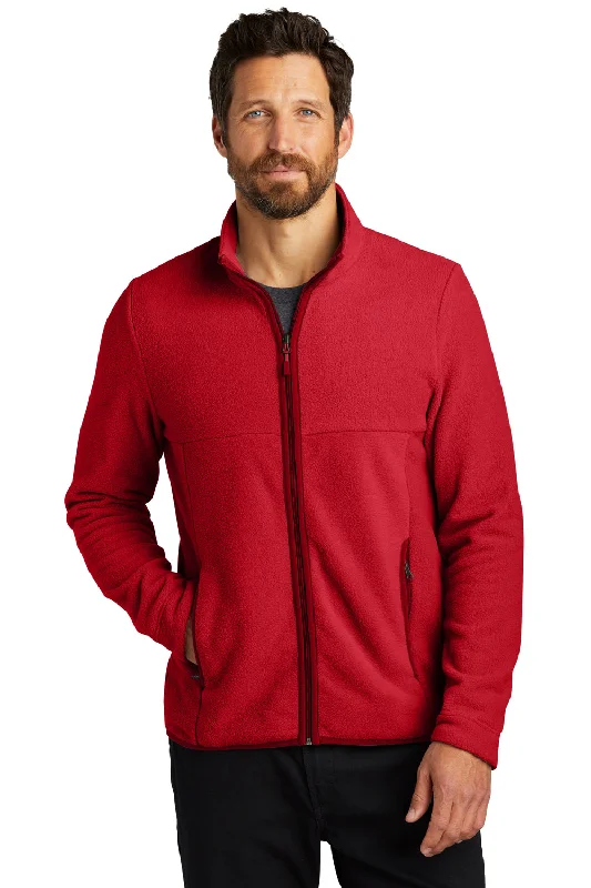 Port Authority Mens Connection Pill Resistant Fleece Full Zip Jacket - Rich Red Trendy Men's Scandinavian