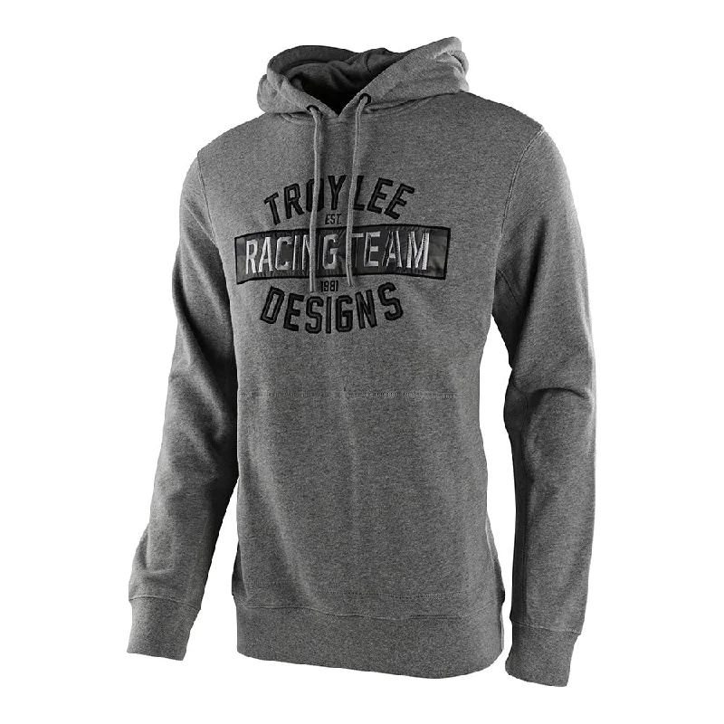 Pullover Hoodie Factory Heather Gray Monochromatic Office Style