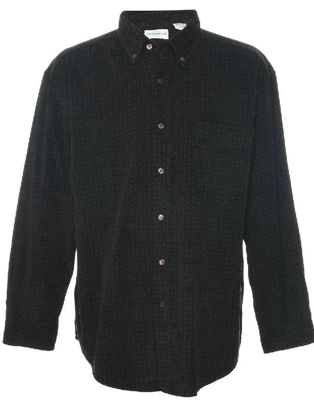 Corduroy Checked Shirt - L Relaxed Men's Beach