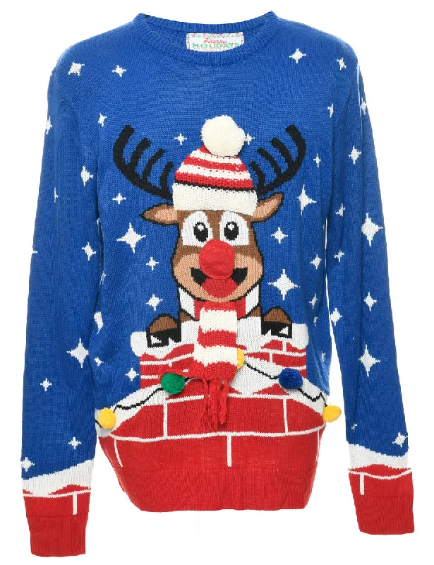 Blue Christmas Jumper - XL Gym