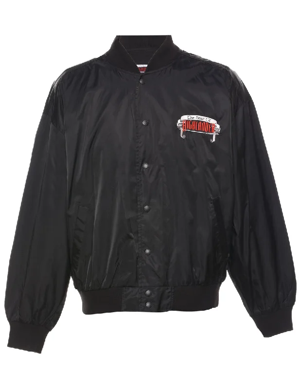 Nylon Bomber Jacket - L Edgy Men's Punk