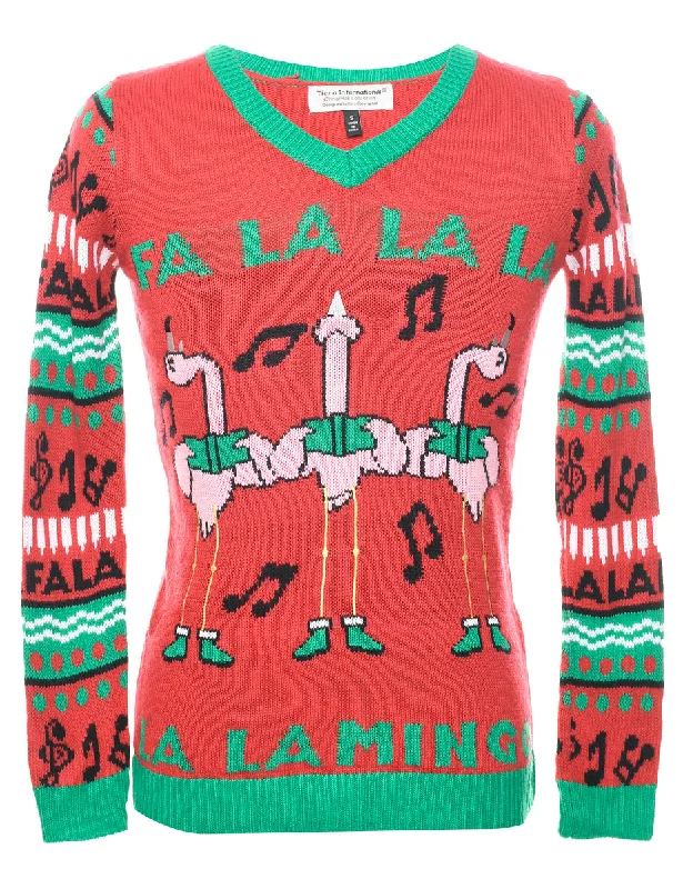 Red Christmas Jumper - S Traditional Men's Country