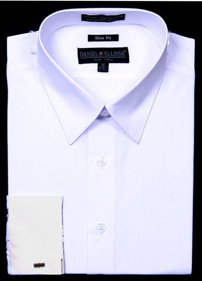 Slim Fit French Cuff Shirt, White Dynamic Men's High