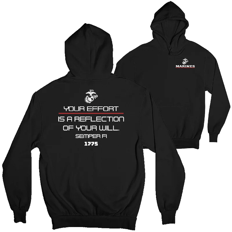 USMC Reflection of Will Hoodie Monochromatic Office Style