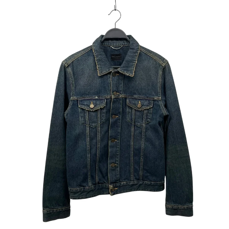 SAINT LAURENT/Denim Jkt/L/Denim/IDG/DISTRESSED EDGES Bohemian Men's Free